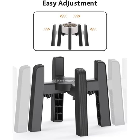Dog Bowl Stand with Adjustable Width [Stand Only], Elevated Pet Water & Food - Picture 2 of 7
